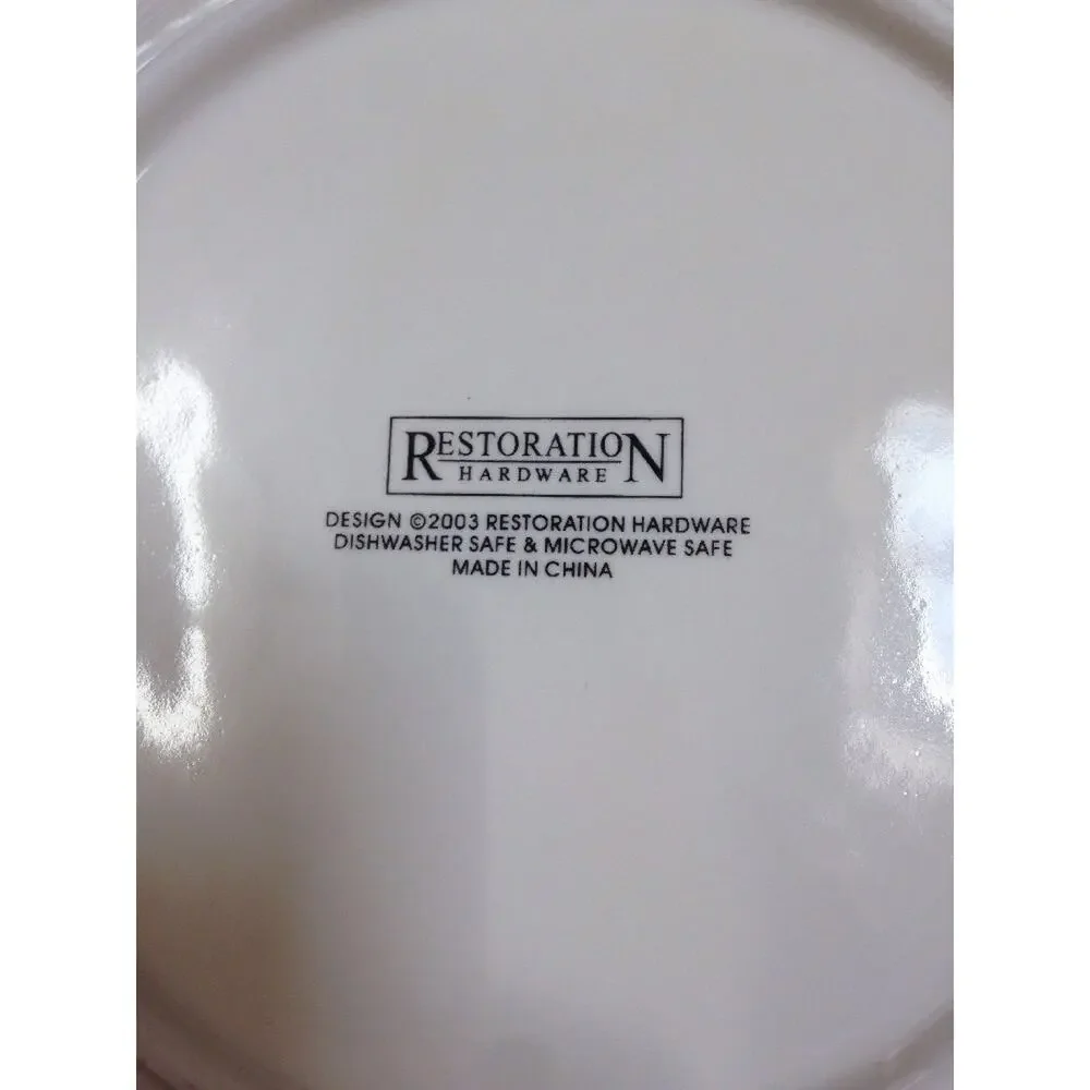 4 Restoration Hardware 2003 French Wine Label Cheese Dessert Salad Plates 8